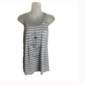 TARTX Colorado Heather Gray and Cream Striped Top